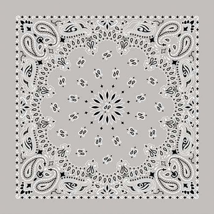 BANDANA PAISLEY SILVER