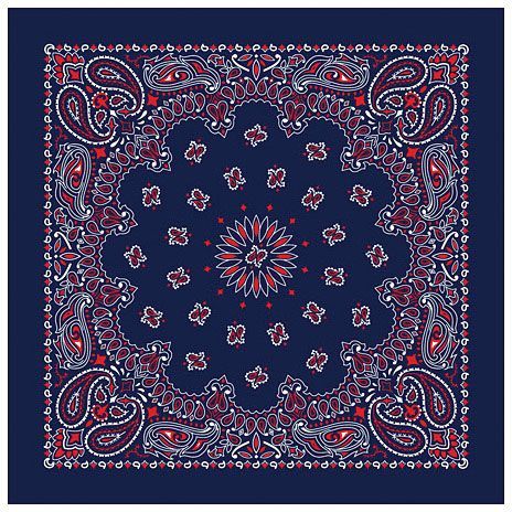 BANDANA PAISLEY BLUE/RED