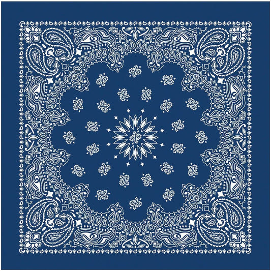 BANDANAS BLUE W/HANG TAG & UPC
