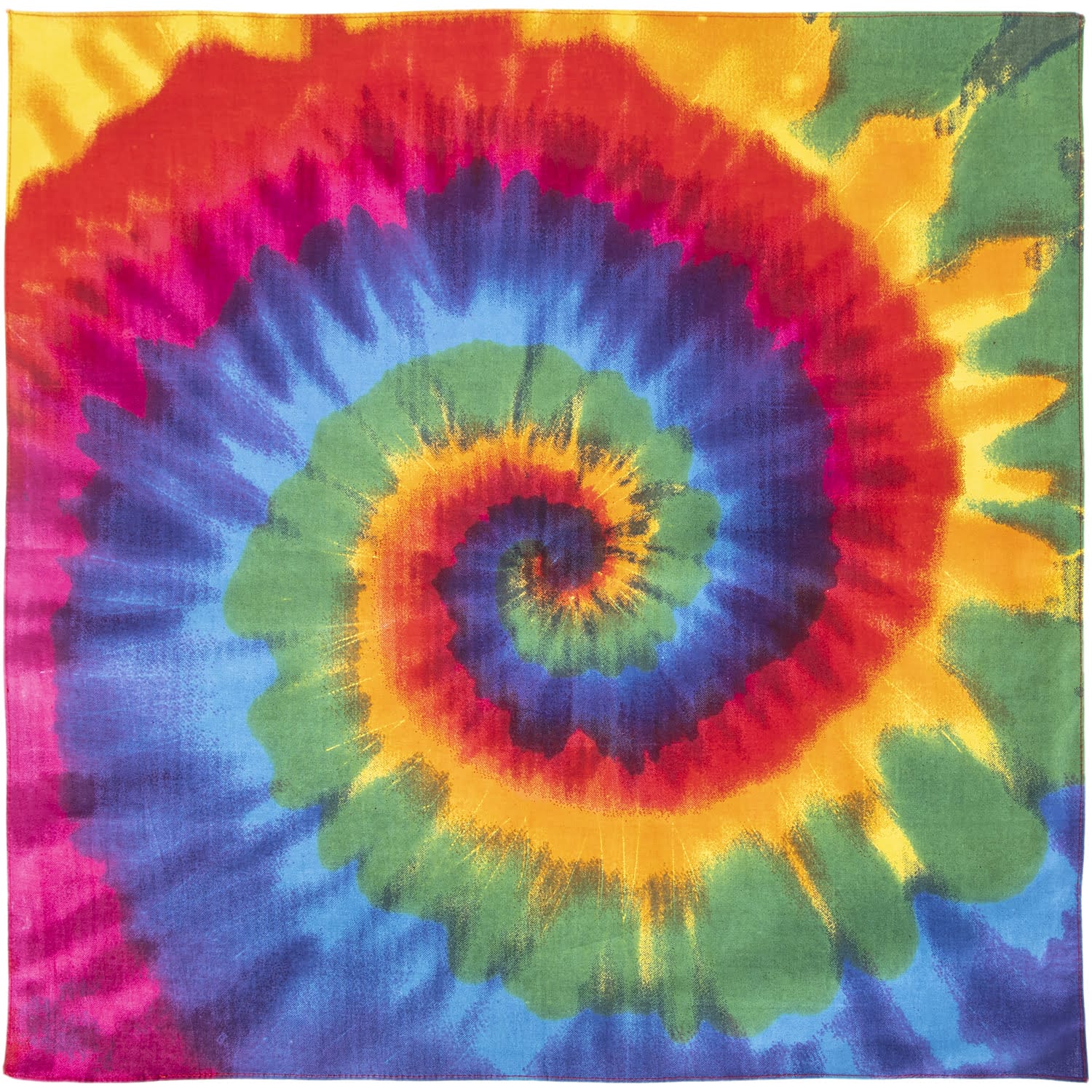 Hav-A-Hank Rainbow 2 Tie-Dye Cotton Bandana, 22x22 outdoor headwear