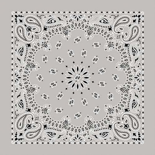BANDANA PAISLEY SILVER