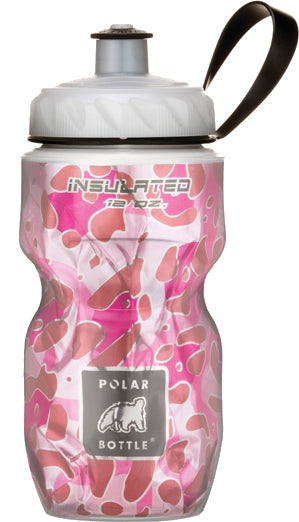 POLAR BOTTLE 12 OZ. PINK LEOPARD KIDS INSULATED
